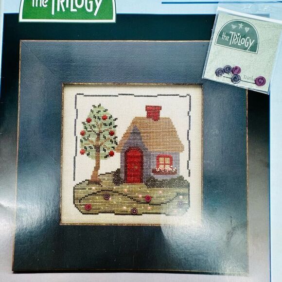 The Trilogy Grateful Hearts / Cottage in the Meadow Cross Stitch Pattern Buttons - Picture 4 of 9